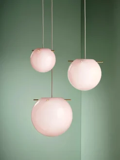 Frandsen Koi Pendel, rose/brass Ø25 fra> Pendler|Spots