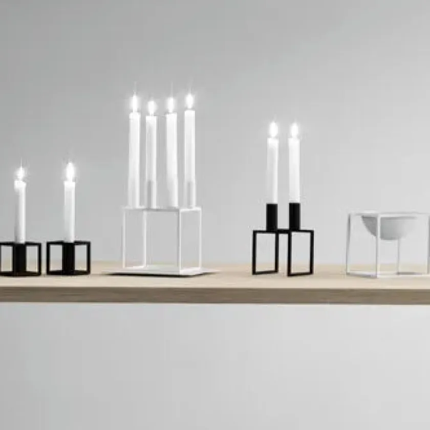 Audo Copenhagen Kubus 4 Lysestage, olive fra> Adventsstager|Lysestager