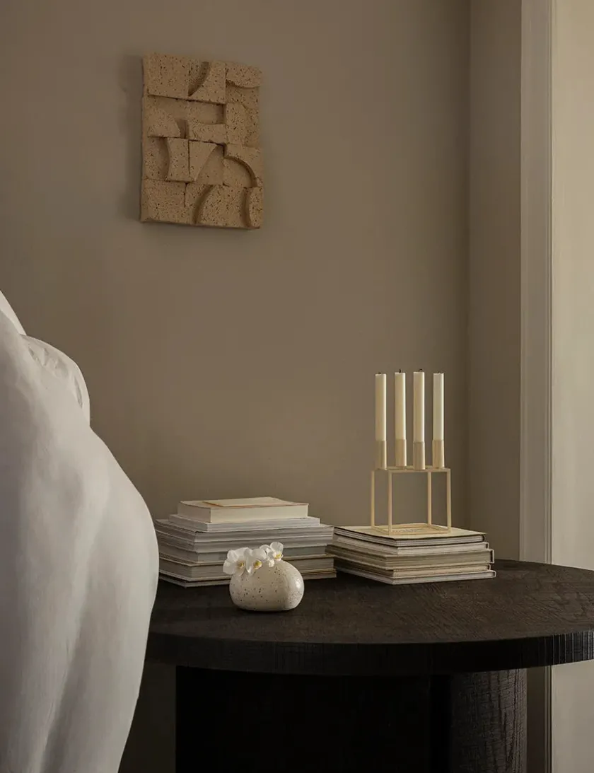 Audo Copenhagen Kubus 4 Lysestage, olive fra> Adventsstager|Lysestager