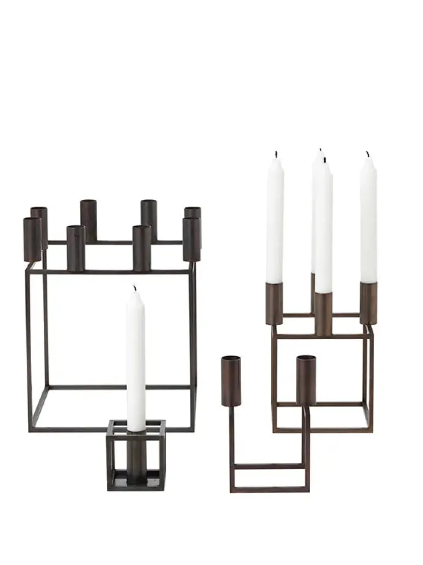 Audo Copenhagen Kubus 4 Lysestage, sort fra> Adventsstager|Lysestager