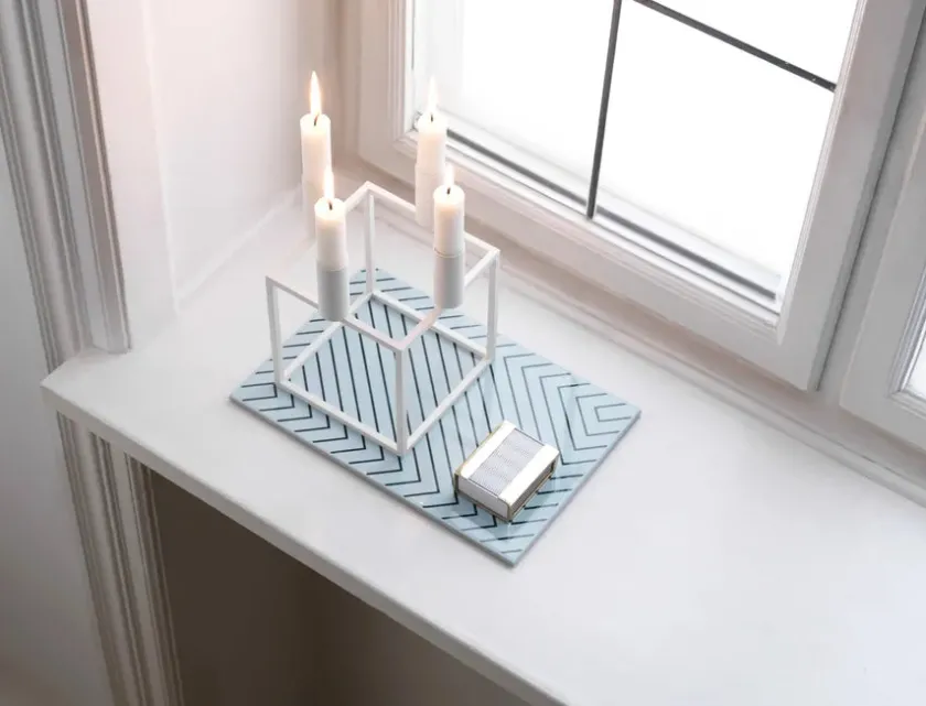 Audo Copenhagen Kubus 4 Lysestage, sort fra> Adventsstager|Lysestager
