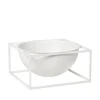 Audo Copenhagen Kubus Bowl Centerpiece Large, hvid fra> Service
