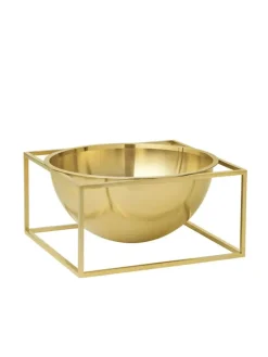 Audo Copenhagen Kubus Bowl Centerpiece Large, guldbelagt fra> Service