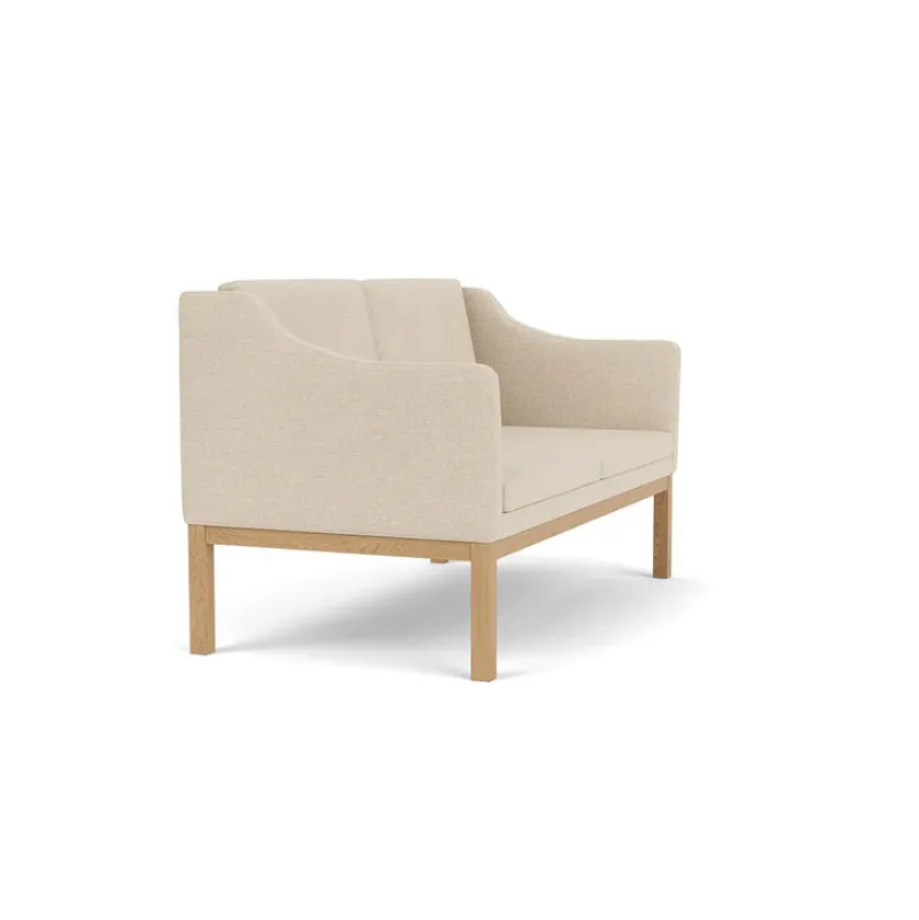 FDB Møbler L45 MK154 2 pers. sofa, beige tekstil af Mogens Koch> Sofaer