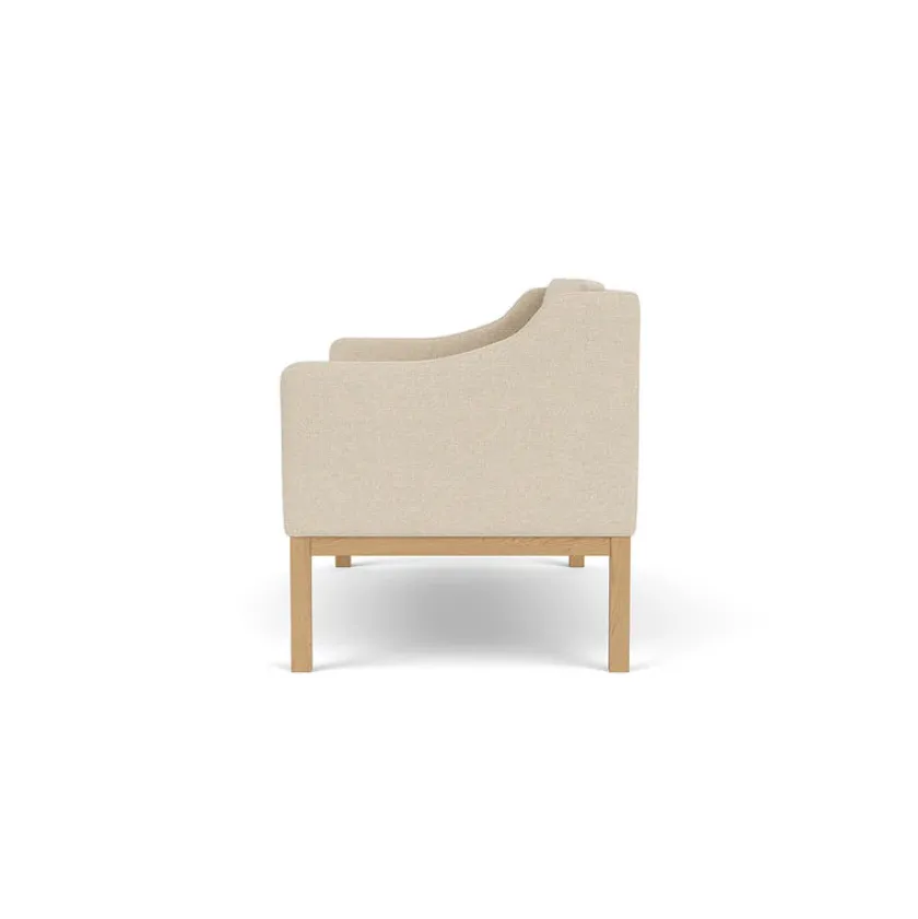 FDB Møbler L45 MK154 2 pers. sofa, beige tekstil af Mogens Koch> Sofaer