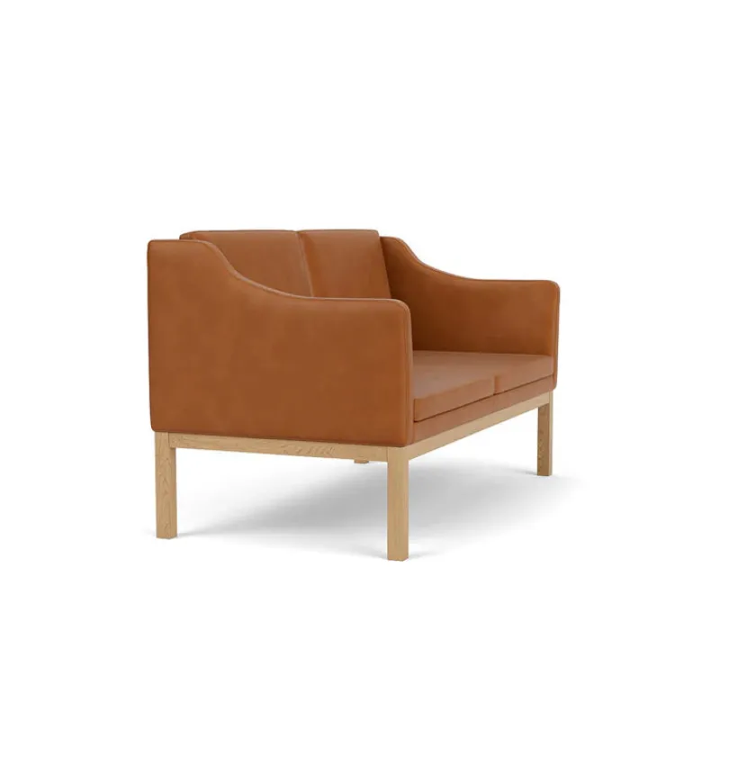 FDB Møbler L45 MK154 2 pers. sofa, beige tekstil af Mogens Koch> Sofaer