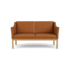 FDB Møbler L45 MK154 2 pers. sofa, sort læder af Mogens Koch><noscript><img width=
