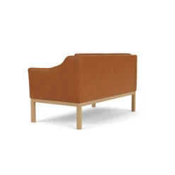 FDB Møbler L45 MK154 2 pers. sofa, sort læder af Mogens Koch><noscript><img width=