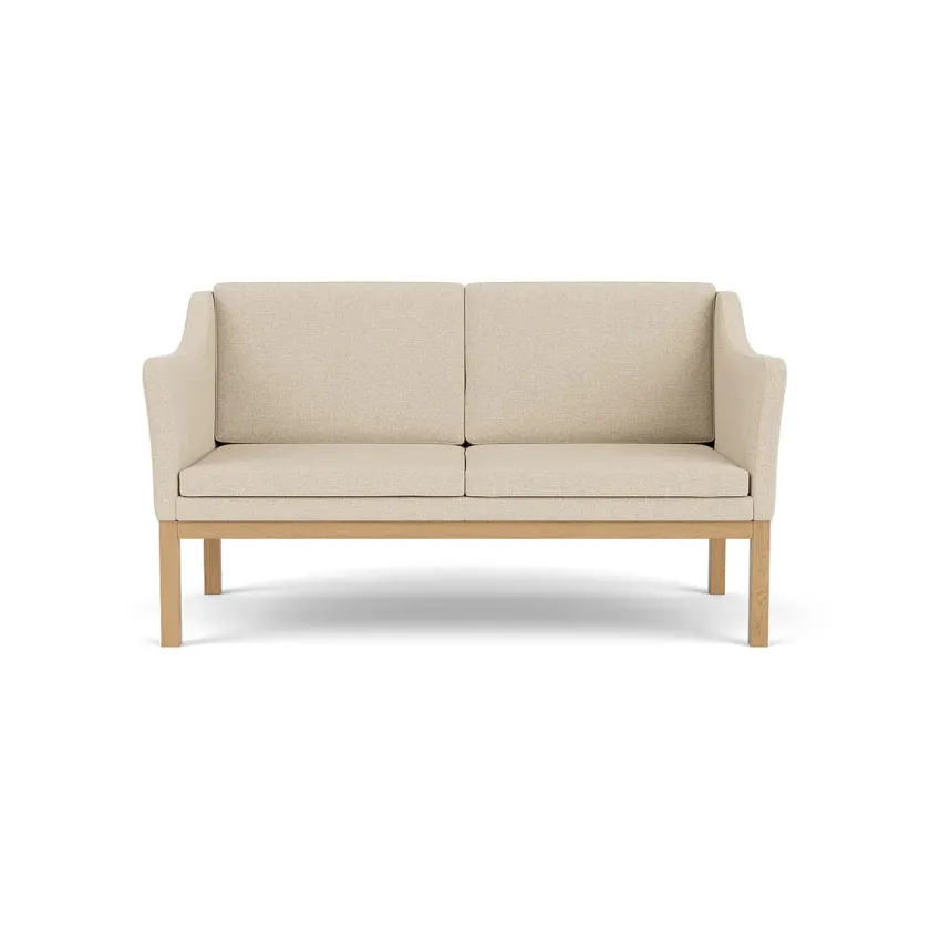 FDB Møbler L45 MK154 2 pers. sofa, sort læder af Mogens Koch> Sofaer