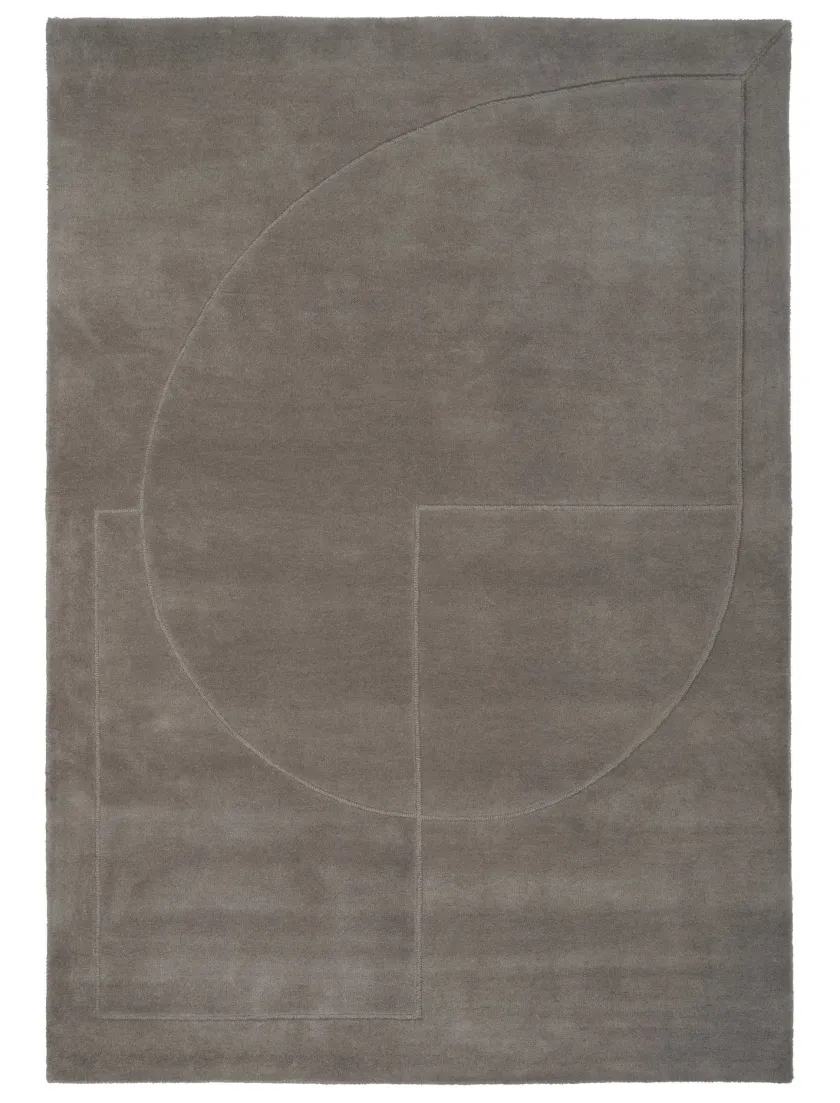 Linie Design Lineal Poem Tæppe, Grey fra> Gulvtæpper