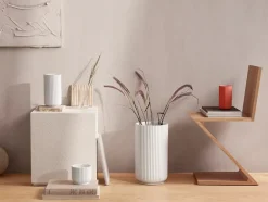 Lyngby Porcelæn Lyngbyvasen blå glas fra><noscript><img width=