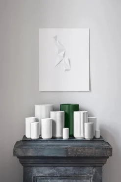 Lyngby Porcelæn Lyngbyvasen i grøn glas fra><noscript><img width=