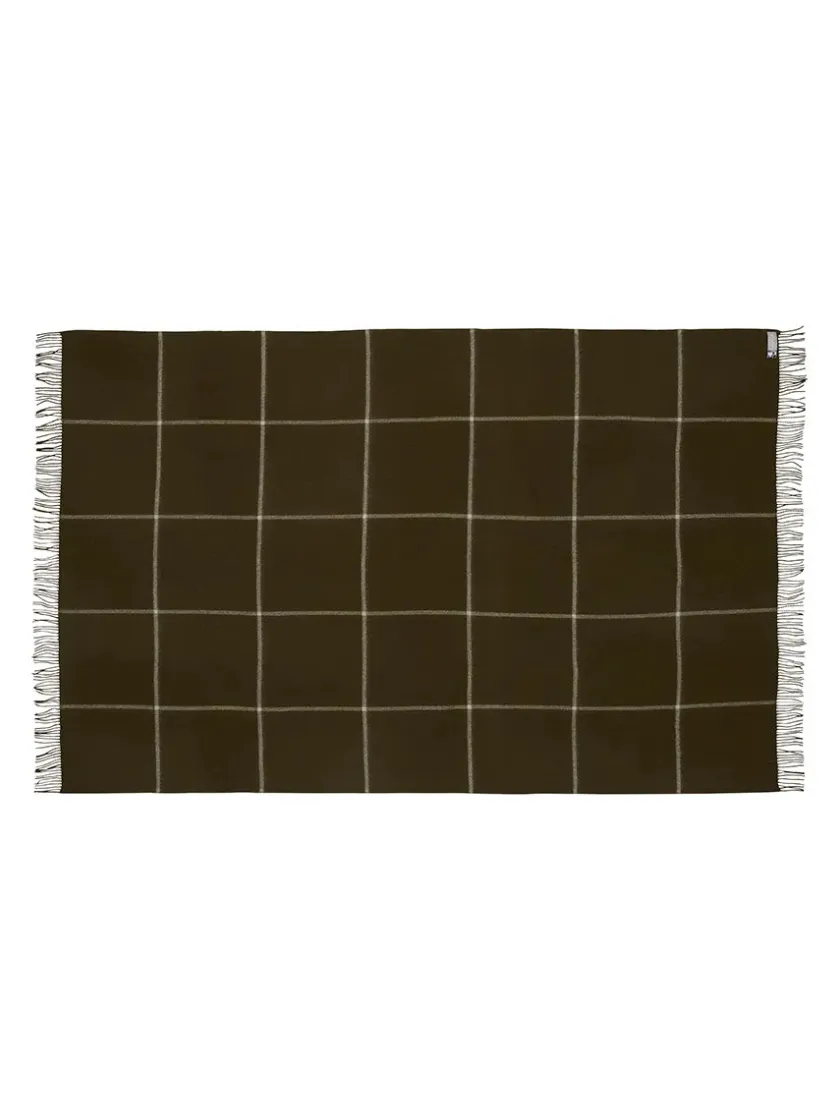 Silkeborg Uldspinderi Mandø Plaid, light grey fra> Puder Og Plaider