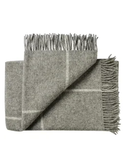 Silkeborg Uldspinderi Mandø Plaid, nordic grey fra> Puder Og Plaider