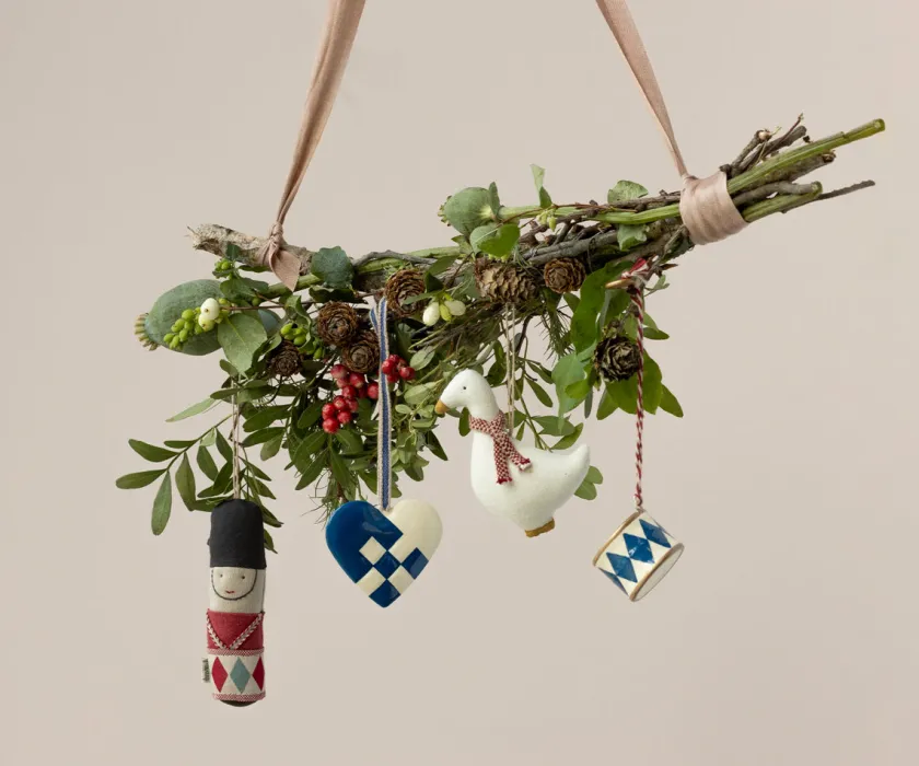 Maileg Metal ornament, stor tromme - Rød fra> Juletræspynt