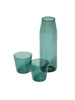 Nine Milk, set of 1 carafe + 2 glasses, aqua fra> Kander|Service