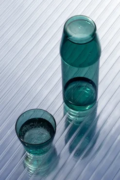 Nine Milk, set of 1 carafe + 2 glasses, aqua fra> Kander|Service