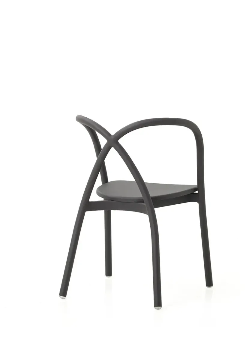 Stellar Works Ming Aluminium Chair, black fra> Spisebordsstole
