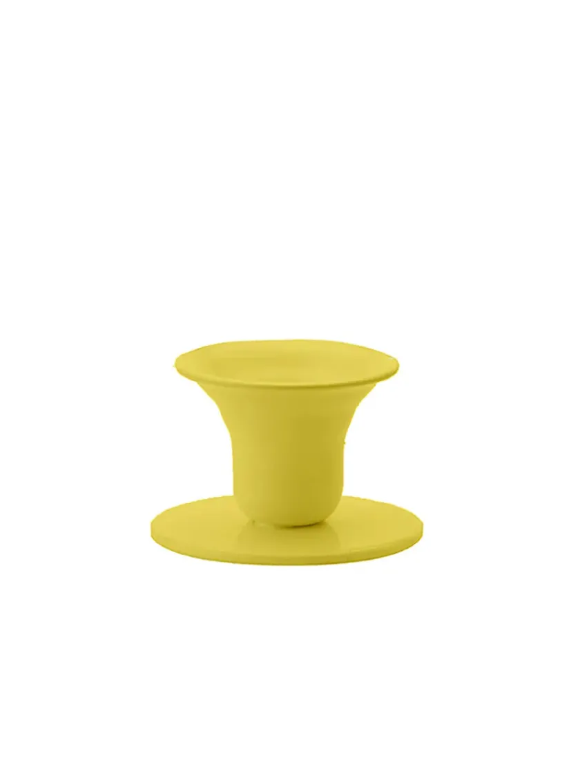 Kunstindustrien Mini Bell lysestage, gul fra> Lysestager