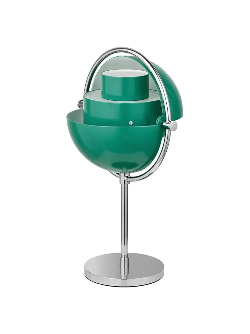 GUBI Multi-Lite Portable Bordlampe, krom/hvid fra> Portable Lamper|Spots