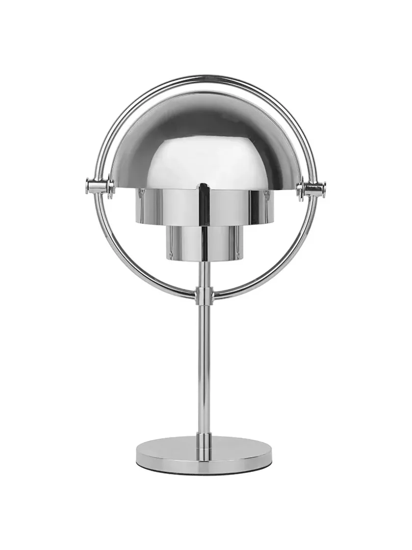 GUBI Multi-Lite Portable Bordlampe, krom/hvid fra> Portable Lamper|Spots