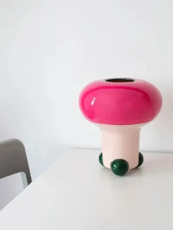 raawii Mushroom Vase, fancy pink/green fra> Vaser