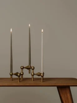 STOFF Nagel Nagel Lysestage, bronzeret messing fra><noscript><img width=