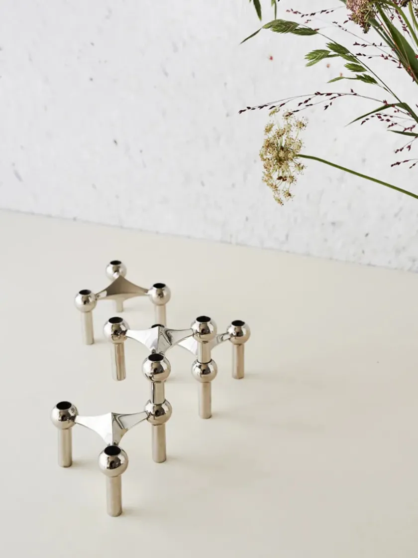 STOFF Nagel Nagel Lysestage, børstet messing fra> Gaver Til Ham|Gaver Til Hende