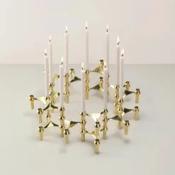 STOFF Nagel Nagel Lysestage, rosa guld fra><noscript><img width=