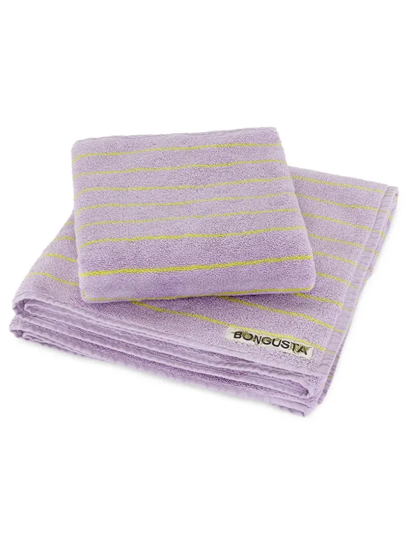 Bongusta Naram towel - Lilac & Neon yellow fra> Gaver Til Hende|Badeværelsestekstiler