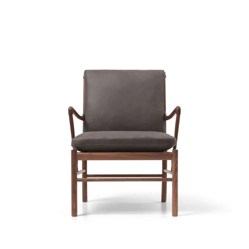 Carl Hansen & Søn OW149 Colonial lænestol, eg olie, Terra-læder af Ole Wanscher> Loungestole|Lænestole