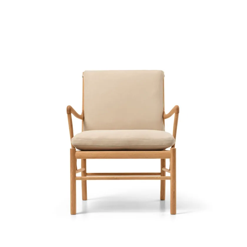 Carl Hansen & Søn OW149 Colonial lænestol, valnød olie, Terra-læder af Ole Wanscher> Loungestole|Lænestole