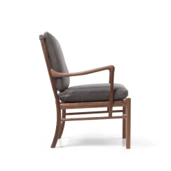 Carl Hansen & Søn OW149 Colonial lænestol, valnød olie, Terra-læder af Ole Wanscher><noscript><img width=