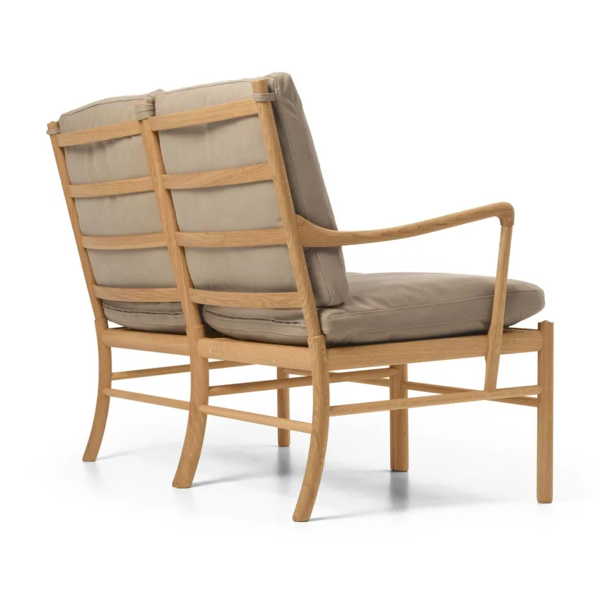 Carl Hansen & Søn OW149-2 Colonial sofa eg olie, Terra-læder af Ole Wanscher> Sofaer