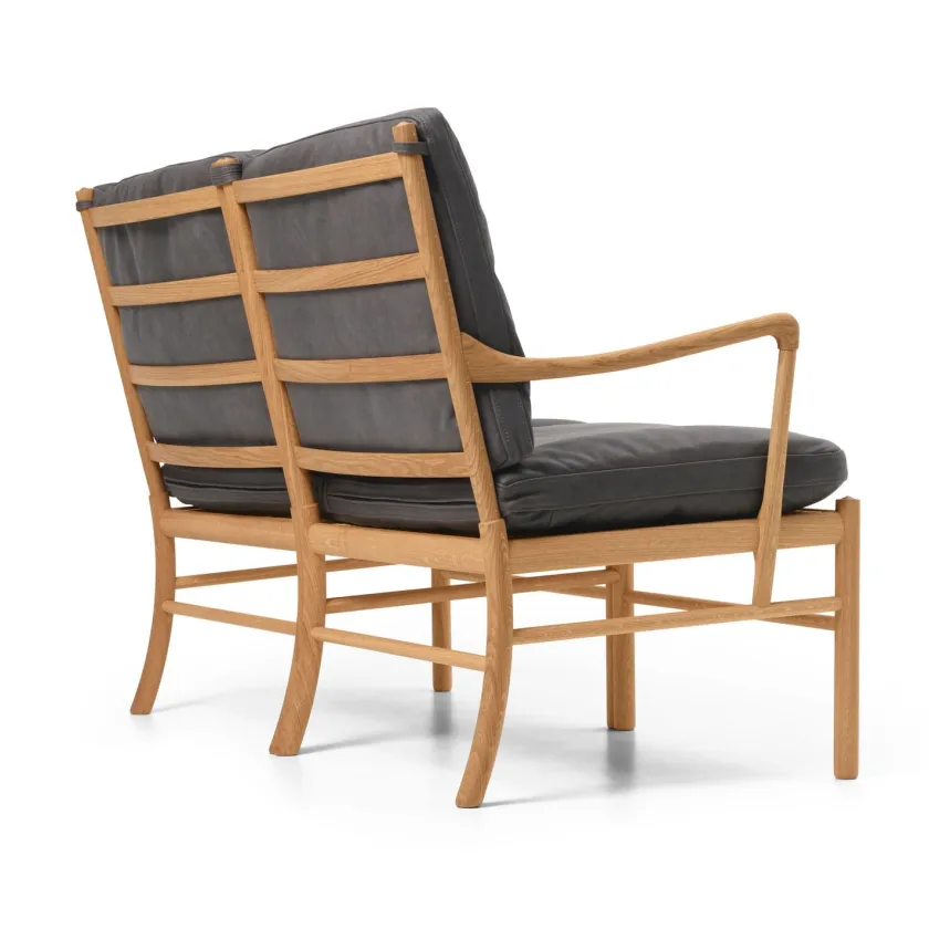 Carl Hansen & Søn OW149-2 Colonial sofa eg olie, Terra-læder af Ole Wanscher> Sofaer