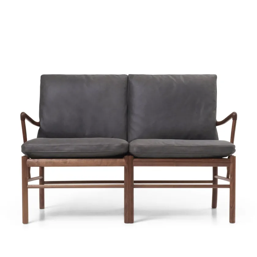 Carl Hansen & Søn OW149-2 Colonial sofa valnød olie, Terra-læder af Ole Wanscher> Sofaer