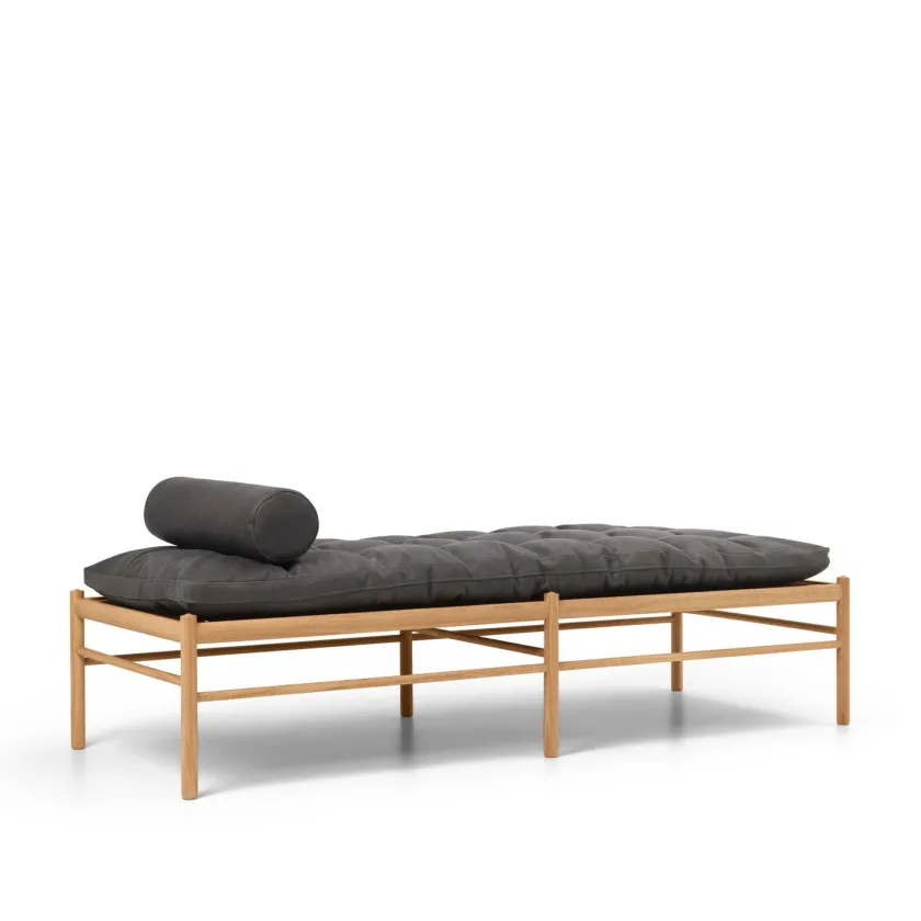 Carl Hansen & Søn OW150 daybed eg olie, Terra-læder af Ole Wanscher> Daybeds|Sofaer