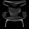 Fredericia Furniture OX Chair - Primo 88 læder i sort af Hans J. Wegner> Lænestole