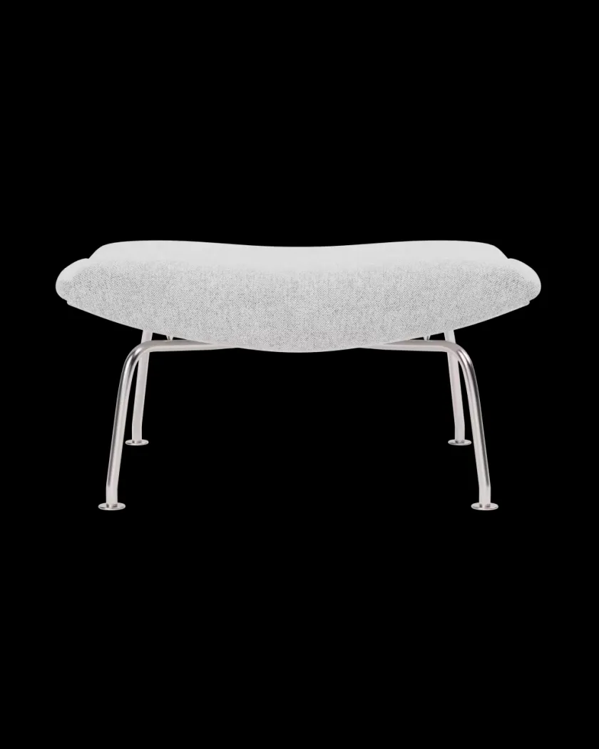 Fredericia Furniture OX Skammel - Primo 88 læder i Sort af Hans J. Wegner> Skamler
