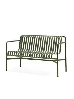 HAY Palissade Dining Bench, olive fra> Havebænke