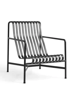 HAY Palissade Lounge Chair High, antracit fra> Udendørs Loungemøbler|Havestole