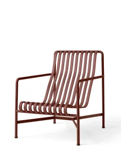 HAY Palissade Lounge Chair High, iron red fra> Udendørs Loungemøbler|Havestole