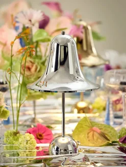 Verpan Pantop Portable bordlampe, Shiny Chrome fra> Portable Lamper|Spots