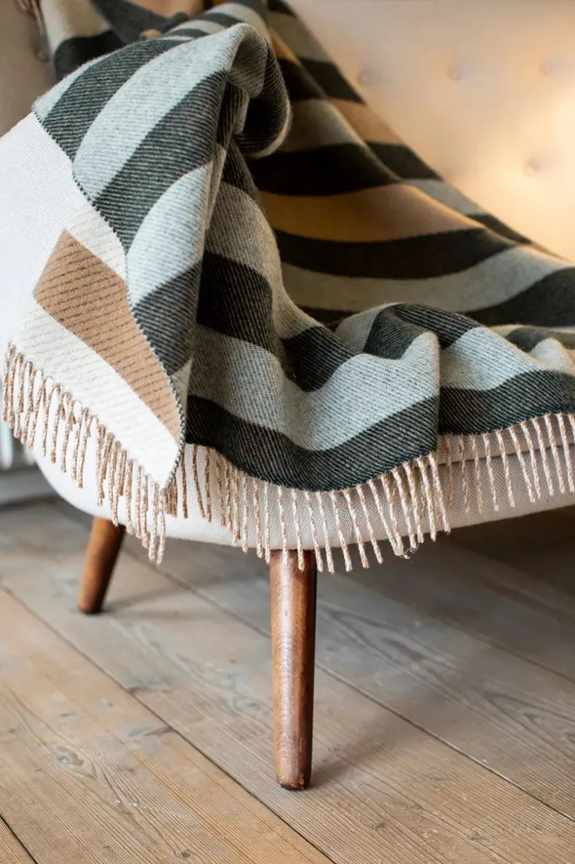 raawii Patch Plaid, saffron/blue/white fra> Puder Og Plaider