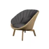 Cane-line Peacock Loungestol, Flat Weave m/ben i teak fra> Udendørs Loungemøbler|Havestole