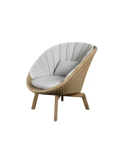 Cane-line Peacock Loungestol, Flat Weave m/ben i teak fra><noscript><img width=