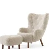 &Tradition Petra VB3 inkl. Skammel, sheepskin moonlight fra> Lænestole