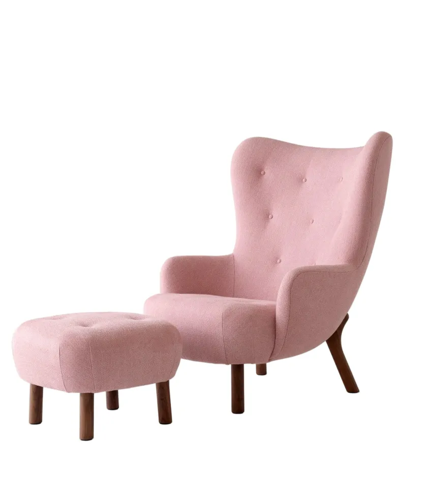 &Tradition Petra VB3 lænestol inkl. Skammel, Sheepskin honey 50 fra> Lænestole