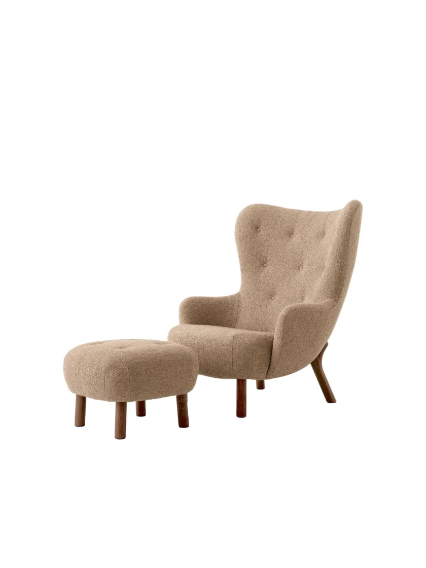 &Tradition Petra VB3 lænestol inkl. Skammel, Sheepskin honey 50 fra> Lænestole