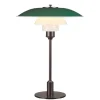 Louis Poulsen PH 3½-2½ Bordlampe, grøn af Poul Henningsen> Spots